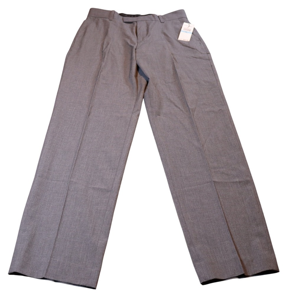 Calvin Klein Boys Slim Fit Flat Front Stretch Dress‎ Pants Grey Heather Size 20